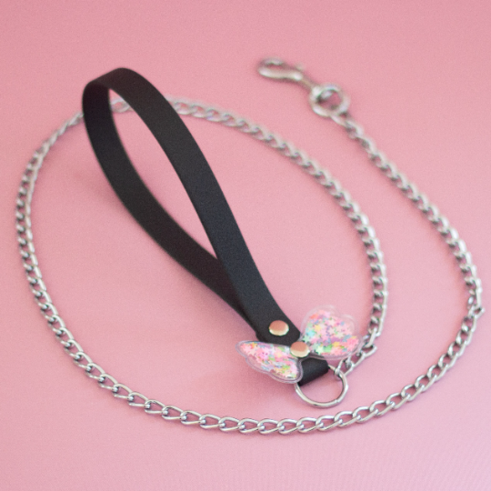 Black and Pastel Stars Collar and Leash / Lead Set